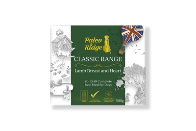 Paleo Ridge Classic Lamb Breast and Heart 500g