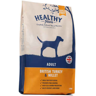 Happy Pet Adult Dry Dog Food - British Turkey & Millet - 12kg