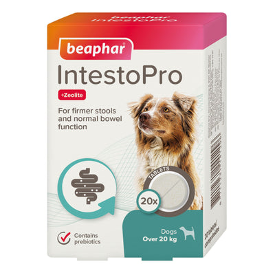 Beaphar IntestoPro Prebiotic Stool Firming Tablets for Medium & Large Dogs (over 20kg)