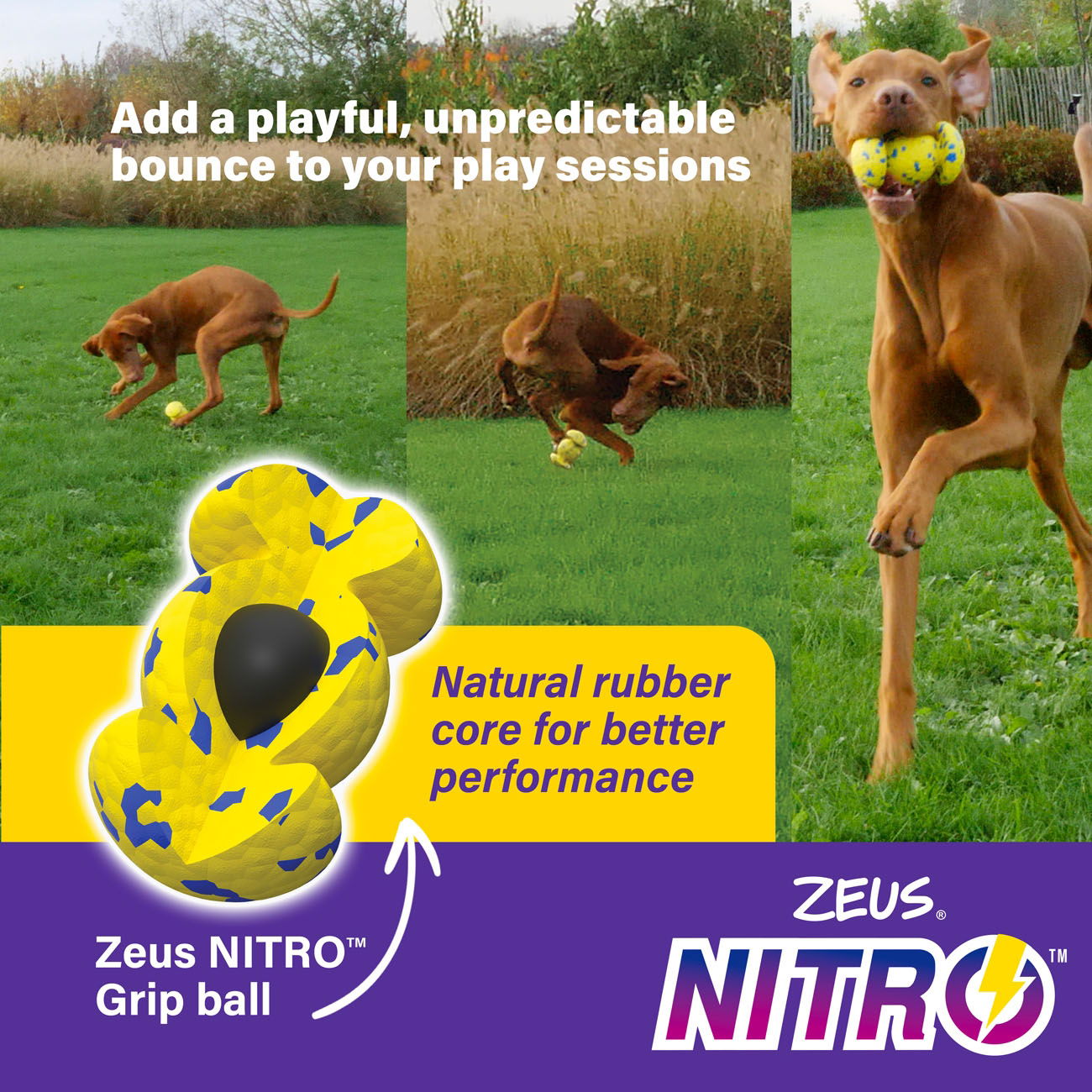 Zeus Nitro Weighted Grip Ball 12.4cm
