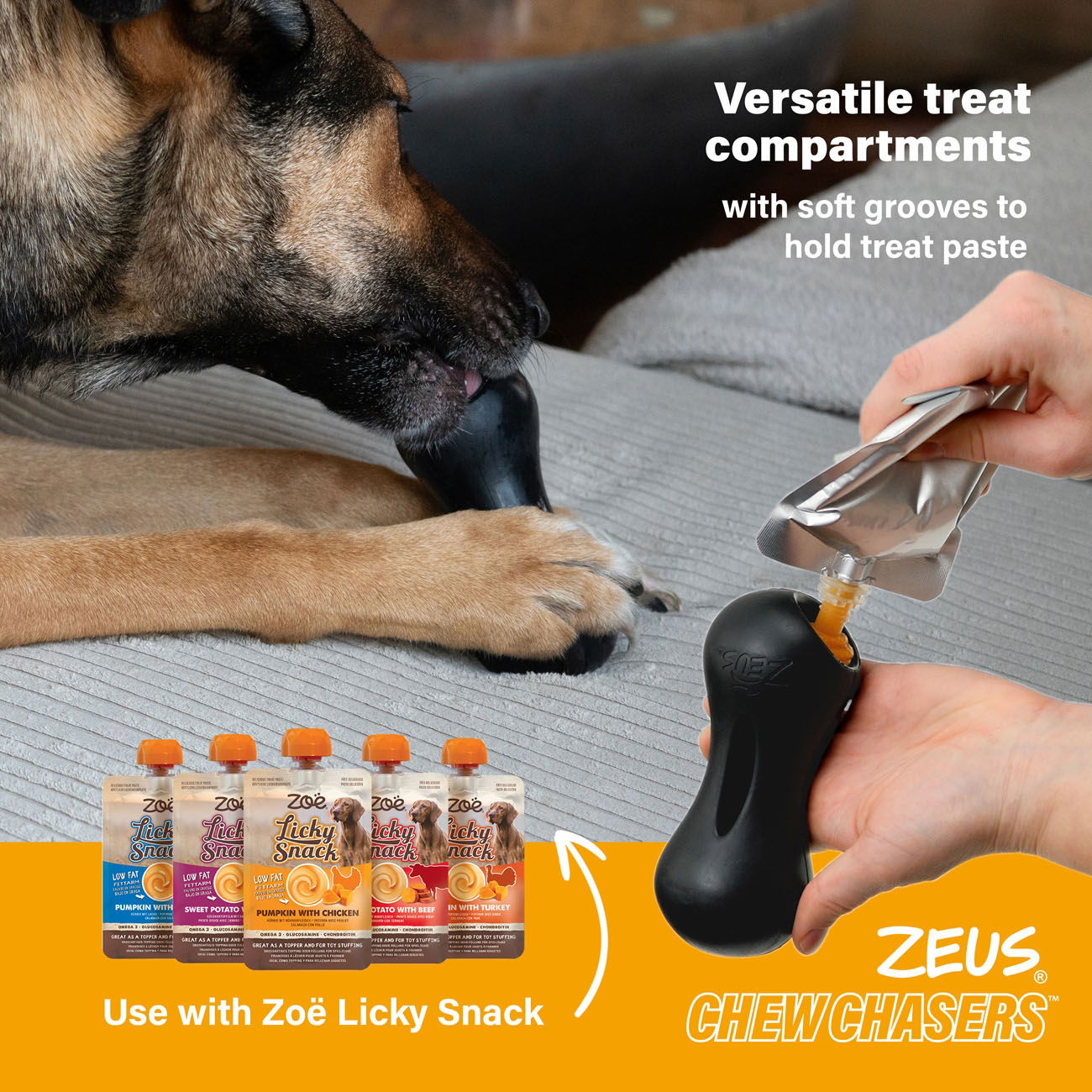 Zeus ChewChasers Treat Peanut Black 14cm