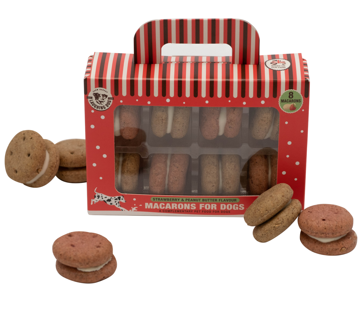 Laughing Dog Christmas Macarons 8 Pack