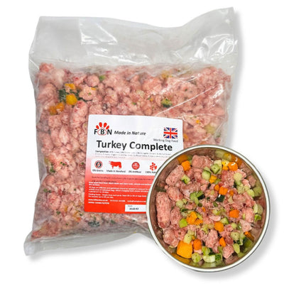 Fur Baby Nutrition Turkey Complete Frozen Dog Food 1kg