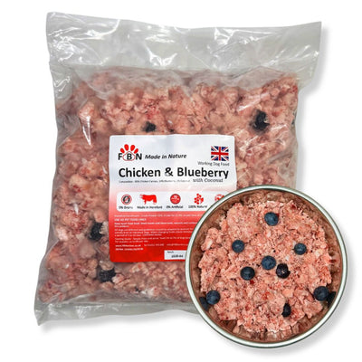 Fur Baby Nutrition Chicken & Blueberry Frozen Dog Food 1kg