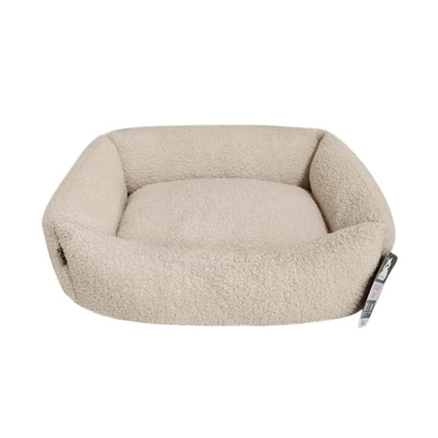 Dream Paws Teddy Boucle Bed - Almond White - Large