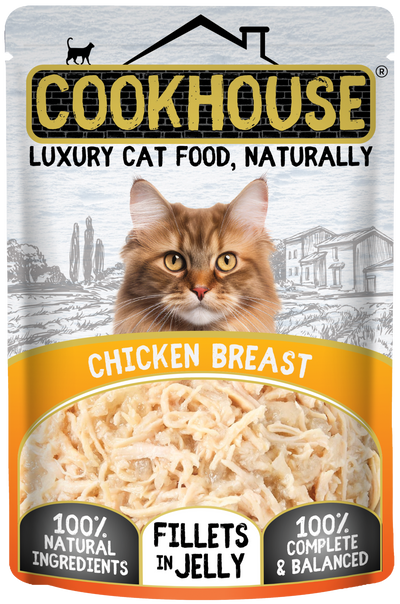 COOKHOUSE Luxury Cat Food - Fillets in Jelly - Chicken Breast - 18 x 70g