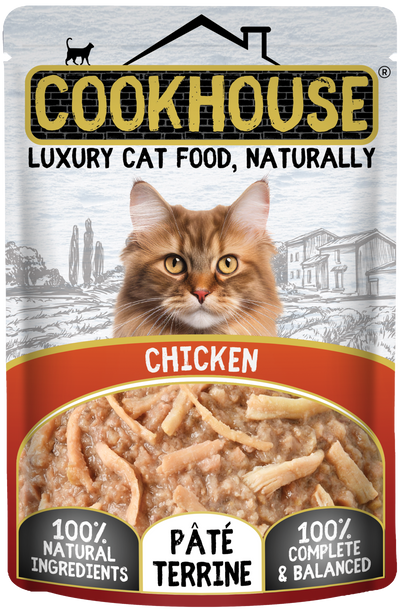 COOKHOUSE Luxury Cat Food -Terrines - Chicken - 18 x 70g