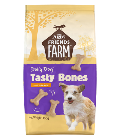 Tiny Friends Farm Dolly Dog - Tasty Bones with Chicken 160g