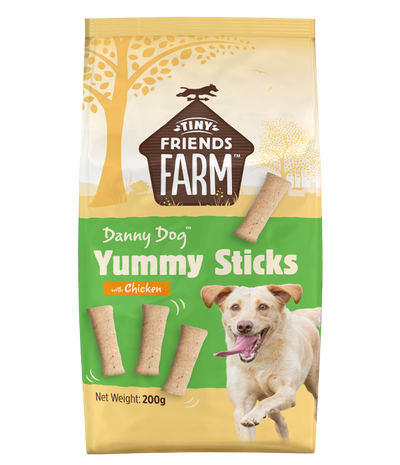 Tiny Friends Farm Danny Dog - Yummy Sticks with Chicken 200g