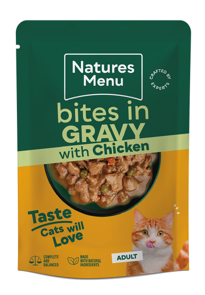 Natures Menu Cat Bites In Gravy Chicken 85g