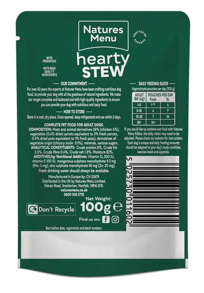 Natures Menu Pouch - Stews - Chicken 8x100g