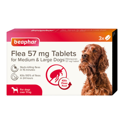 Beaphar Flea Tablets for Med/Large Dogs -  3 Tablets