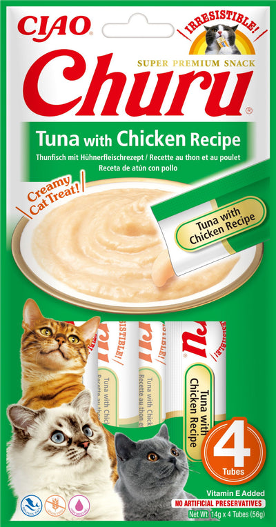 Churu 4 Pack Tuna with Chicken Recipe