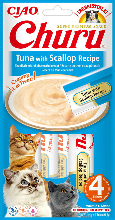 Churu 4 Pack Tuna with Scallop Recipe