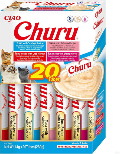 Churu 20 Pack Box Tuna Seafood Variety