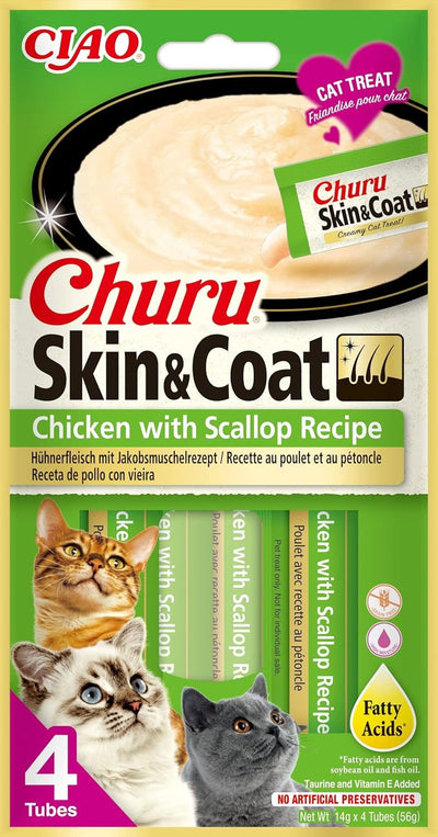 Churu Skin&Coat 4 Pack Chicken with Scallop Recipe