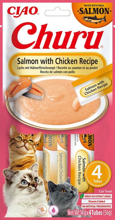 Churu Salmon Churu 4 Pack Salmon with Chicken Recipe