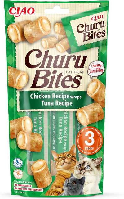 Churu Bites 3 Pack Chicken Recipe wraps Tuna Recipe