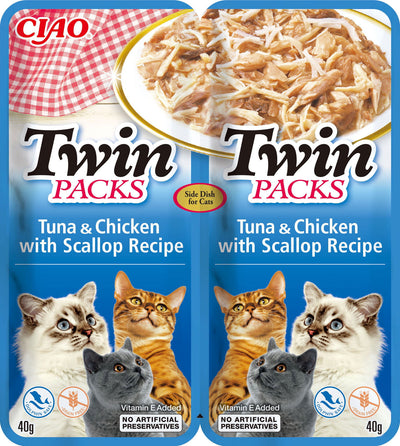 Ciao Twin Packs Tuna & Chicken with Scallop Recipe in Scallop Broth