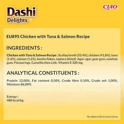 Dashi Delights Delicate Flakes Chicken with Tuna & Salmon Recipe