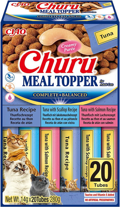Churu Meal Topper 20 Pack Chicken with Salmon & Chicken with Pumpkin Variety