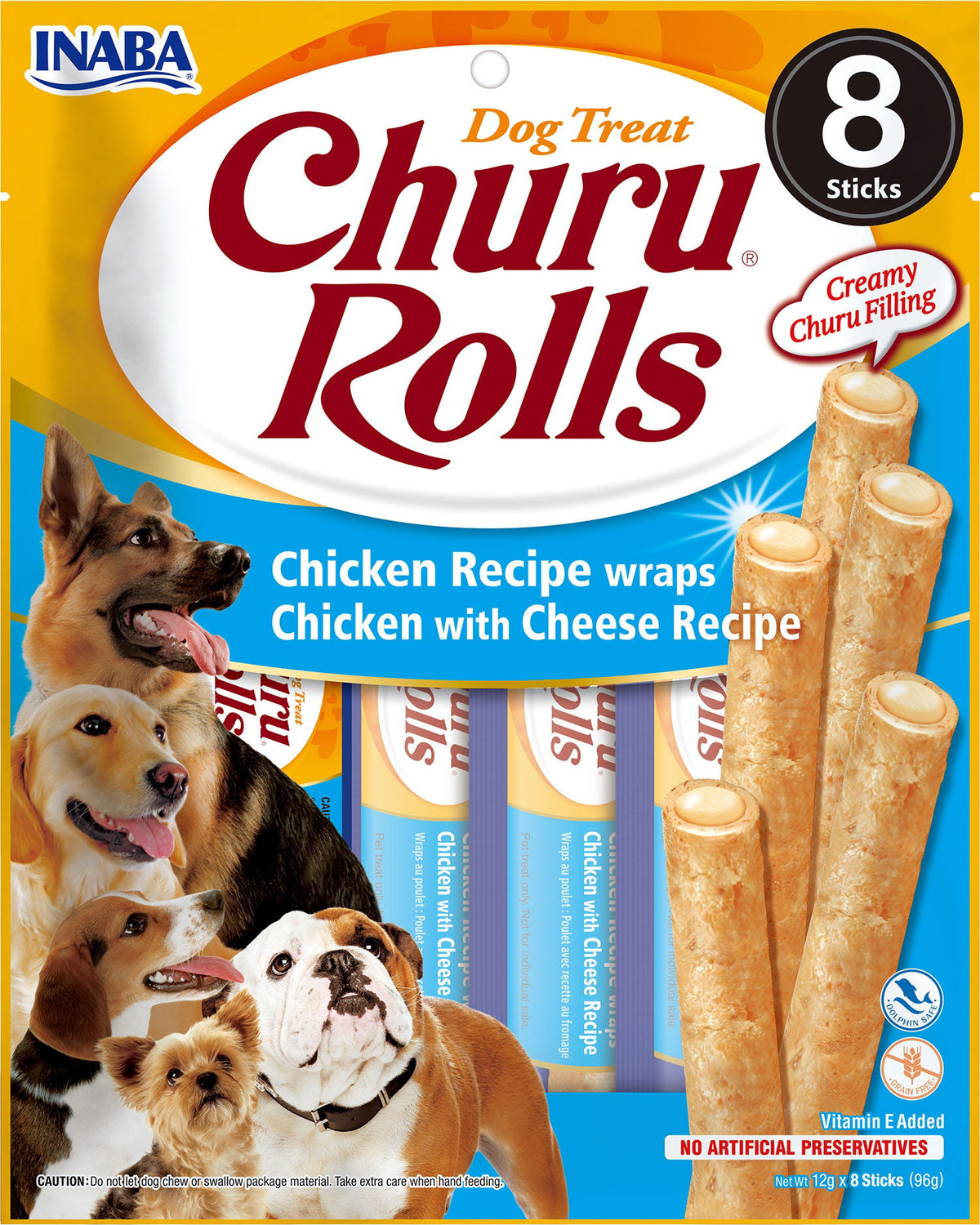 Churu Rolls 8 Pack Chicken Recipe wraps Chicken with Cheese Recipe ...