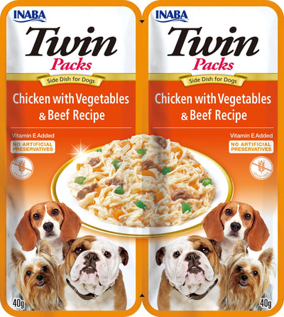 Ciao Twin Packs Chicken with Vegetables & Beef Recipe in Chicken Broth