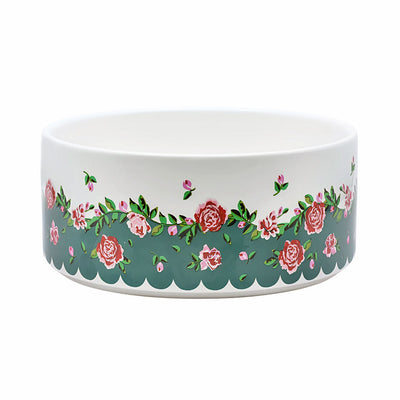 Cath Kidston Dolly Rose Ceramic Pet Bowl Small/Medium