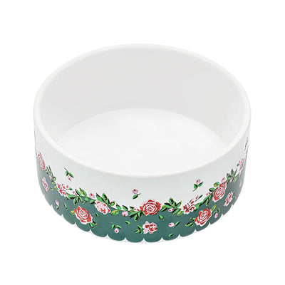 Cath Kidston Dolly Rose Ceramic Pet Bowl Small/Medium