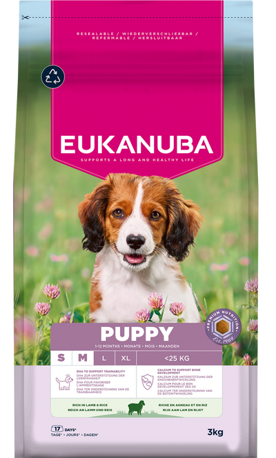 Eukanuba Dog Puppy & Junior Small/Medium Lamb & Rice 3kg