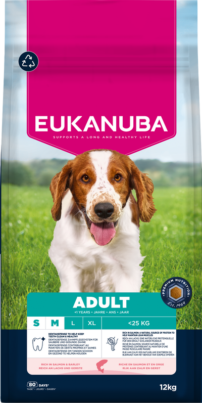 Eukanuba Dog Adult Small/Medium Salmon & Barley 12kg