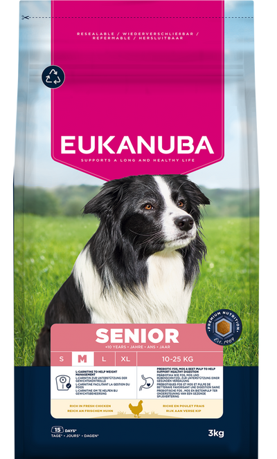 Eukanuba Dog Senior Medium Chicken 3kg