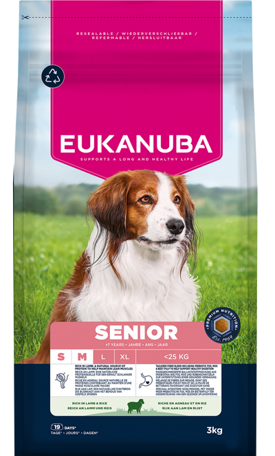 Eukanuba Dog Senior Small/Medium Lamb & Rice 3kg