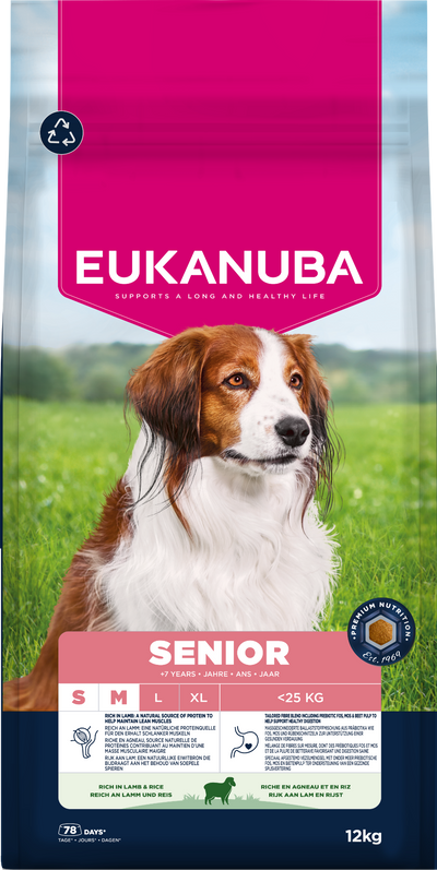 Eukanuba Dog Senior Small/Medium Lamb & Rice 12kg