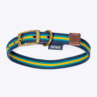 FatFace Bold Stripe Woven Collar Large 2.5cm