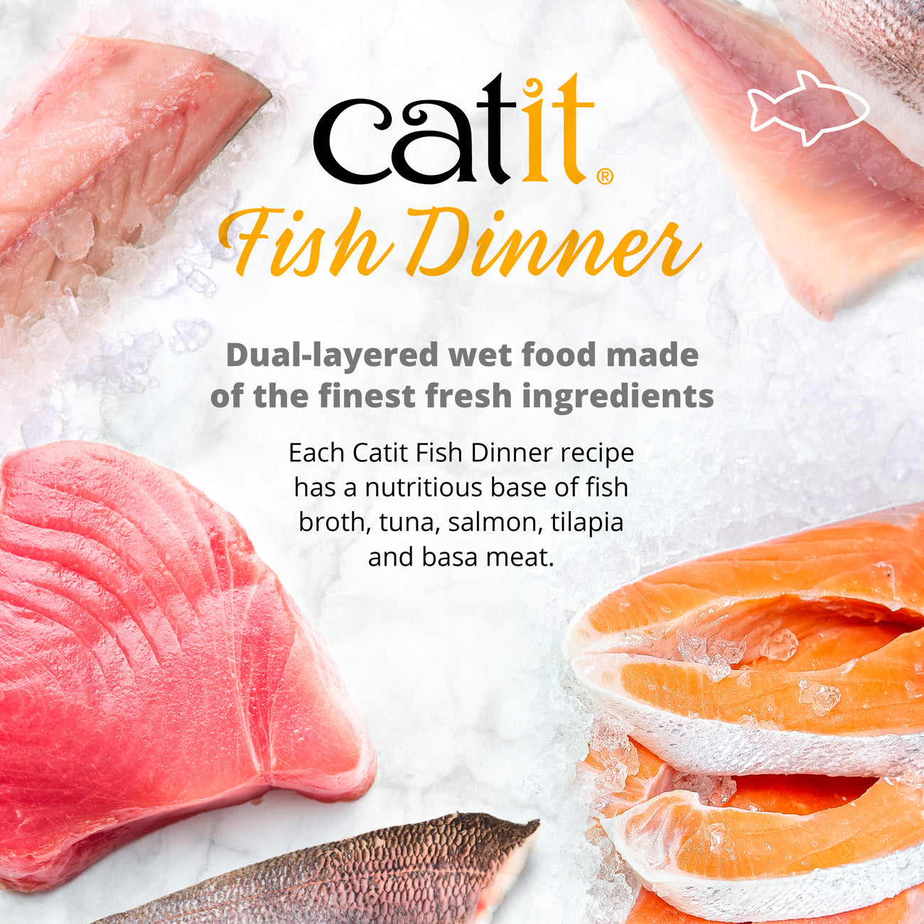 Catit Fish Dinner with Salmon 75g