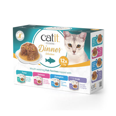 Catit Fish Dinner Variety Pack 12x75g