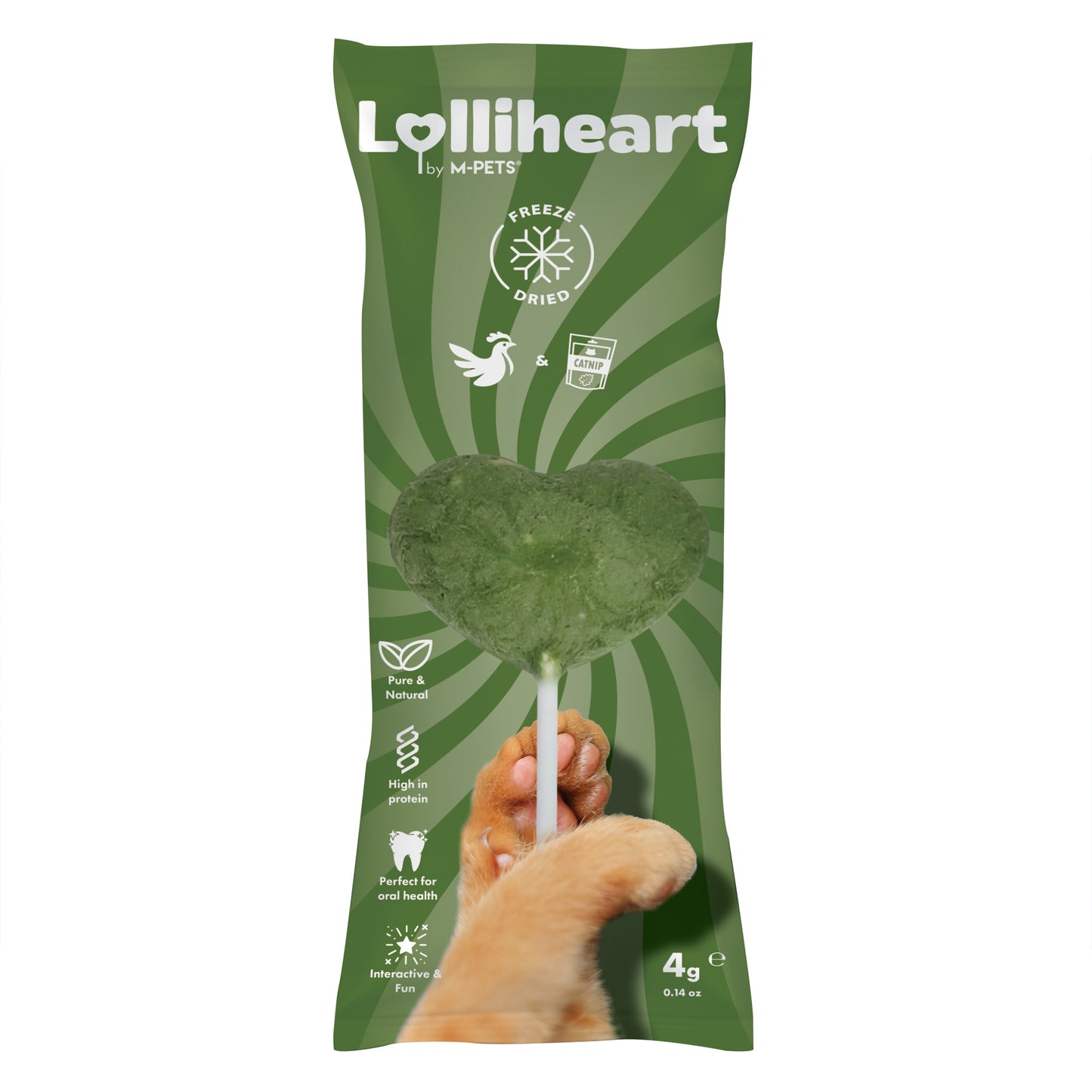 Lolliheart Cat treat Chicken & Catnip 15pc CDU