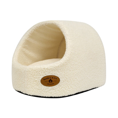 Banbury & Co Rural Retreats Almond Teddy Boucle Cat Igloo