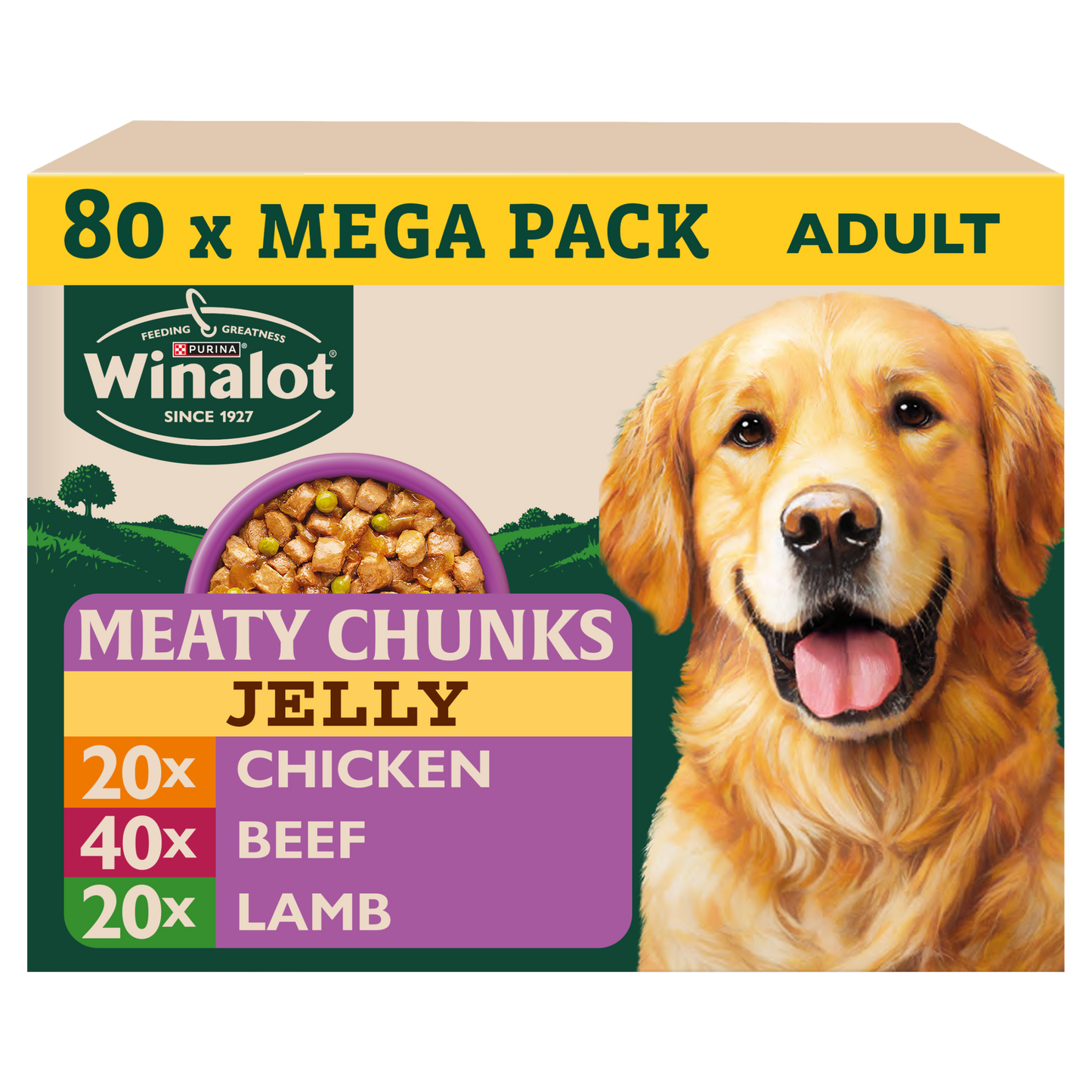 Winalot Meaty Chunks in Gravy 80x100g