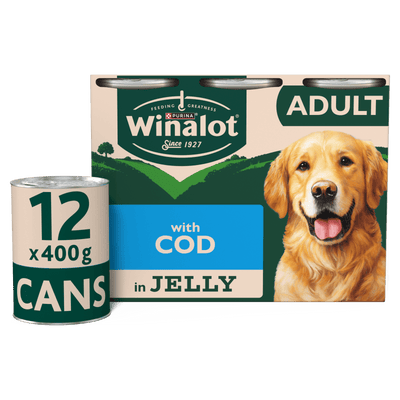 Winalot Adult Wet Dog Food Can With Cod 12x400g