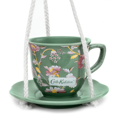 Cath Kidston Green Floral Teacup Feeder