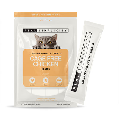 Real Simplicity Creamy Protein Treats Farm Raised Chicken 4x12g