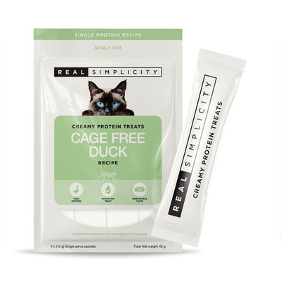 Real Simplicity Creamy Protein Treats Farm Raised Duck 4x12g