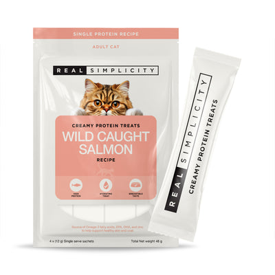Real Simplicity Creamy Protein Treats Wild Caught Salmon 4x12g
