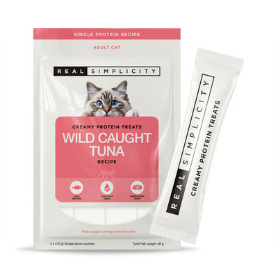 Real Simplicity Creamy Protein Treats Wild Caught Tuna 4x12g