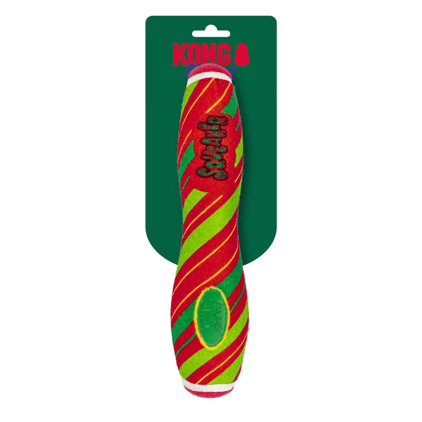 KONG Holiday AirDog Squeaker Stick Stripe Large