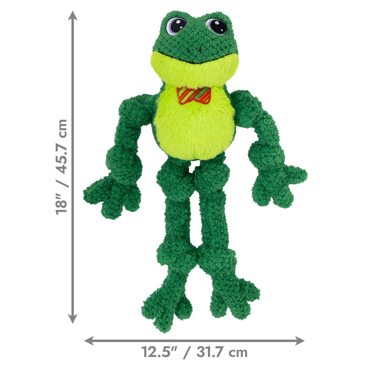 KONG Holiday Knots Bow Tie Frog Large/Extra Large