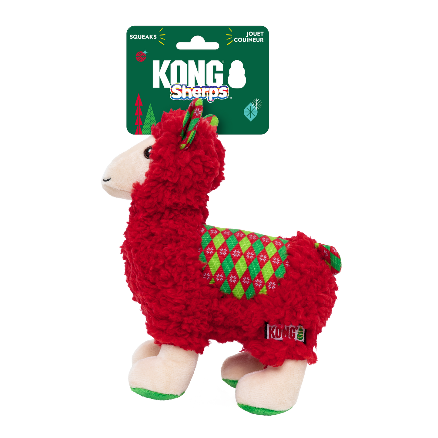 KONG Holiday Sherps Llama Red Medium