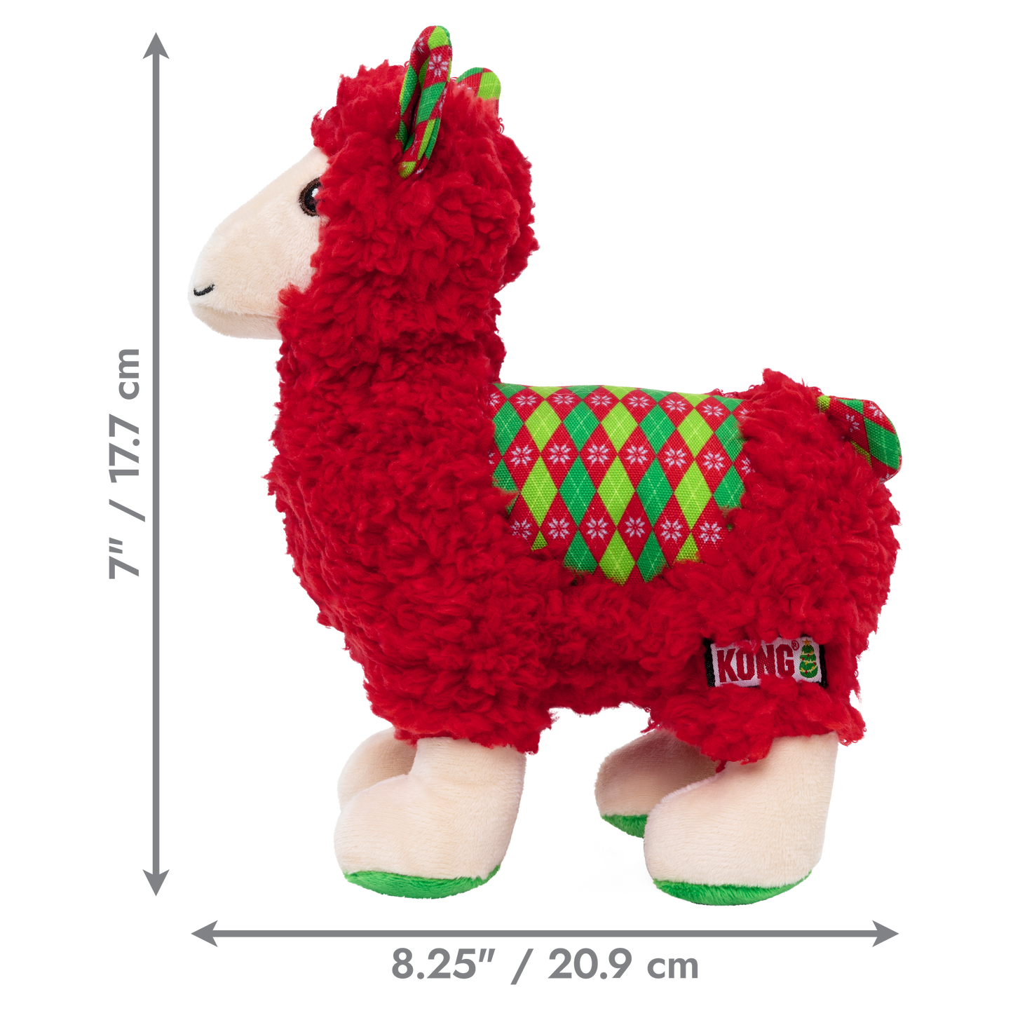 KONG Holiday Sherps Llama Red Medium